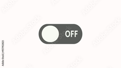 Toggle on off switch button  