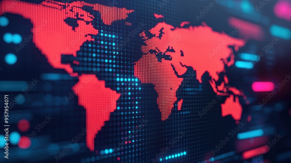 Futuristic Global Economic Trend Analysis Concept with Holographic World Map in Corporate Environment. Futuristic Global Economic Trend Analysis Concept with Holographic World Map in Corporate Environment.