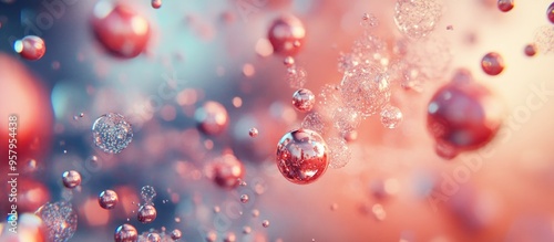 Stunning backdrop featuring beads particles and simulations in a 3D rendered illustration