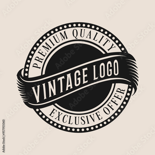 Vintage Badge Logo Premium Quality Sale Artwork Design