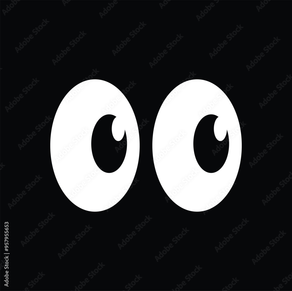 Smile eyes look into the frame. Emoji. A sticker for a chat message. Isolated vector illustration on background. Smile eyes look into the frame. Emoji. A sticker for a chat message. Isolated vector illustration on background.