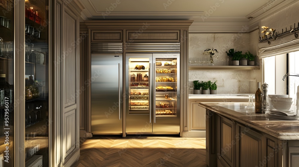 Opulent Custom-Built Luxury Kitchen with Premium Finishes and Appliances Opulent Custom-Built Luxury Kitchen with Premium Finishes and Appliances
