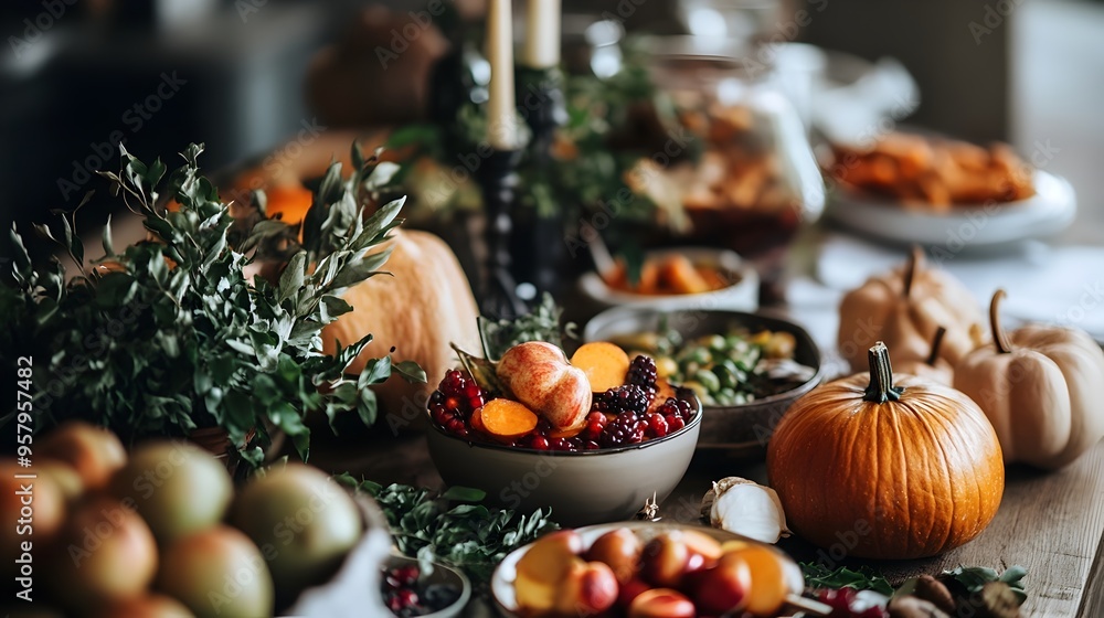 Minimalist Thanksgiving Meal with Natural Harvest Accents Minimalist Thanksgiving Meal with Natural Harvest Accents