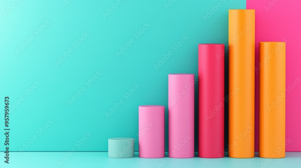 Market Growth and Digital Financial Projections Concept with Copy Space, in Market Growth and Digital Financial Projections Concept with Copy Space, in