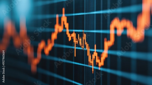 Futuristic Investment Trends in Digital Financial Models - 3D Illustration with Copy Space for Text and Selective Focus, Ultra HD Quality