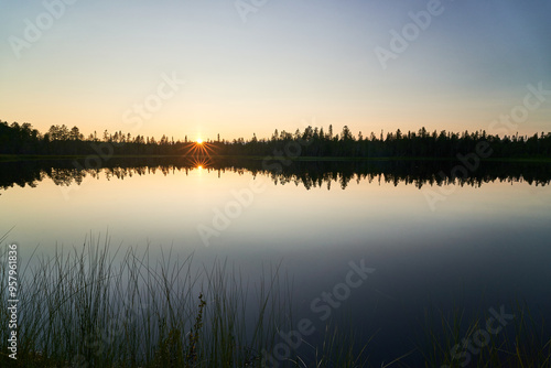 sunrise over the lake