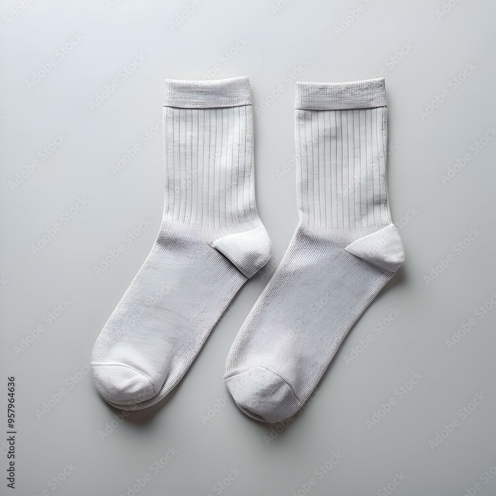 A pair of simple. grey socks. perfect for everyday wear. A pair of simple. grey socks. perfect for everyday wear.