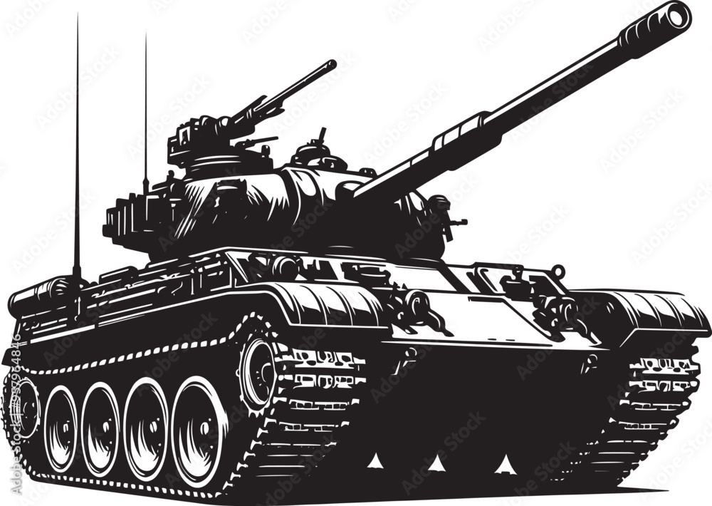 Battle Tank Silhouette vector illustration isolated on a white background military vehicle Battle Tank Silhouette vector illustration isolated on a white background military vehicle