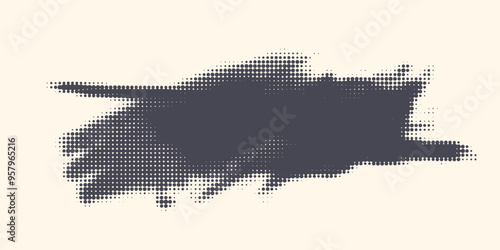 Halftone Grunge Vector Seamless Black and White Texture. Vintage, Dirty, Watercolor, Rough Background, Cracked Ground Texture. Monochrome Print Design Background, Oily. Hand-Painted Dirty Seamless