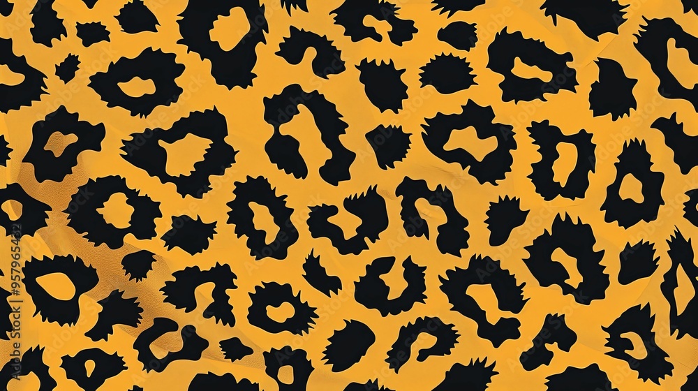 Abstract Leopard Print with Wavy Texture and Irregular Spots Abstract Leopard Print with Wavy Texture and Irregular Spots