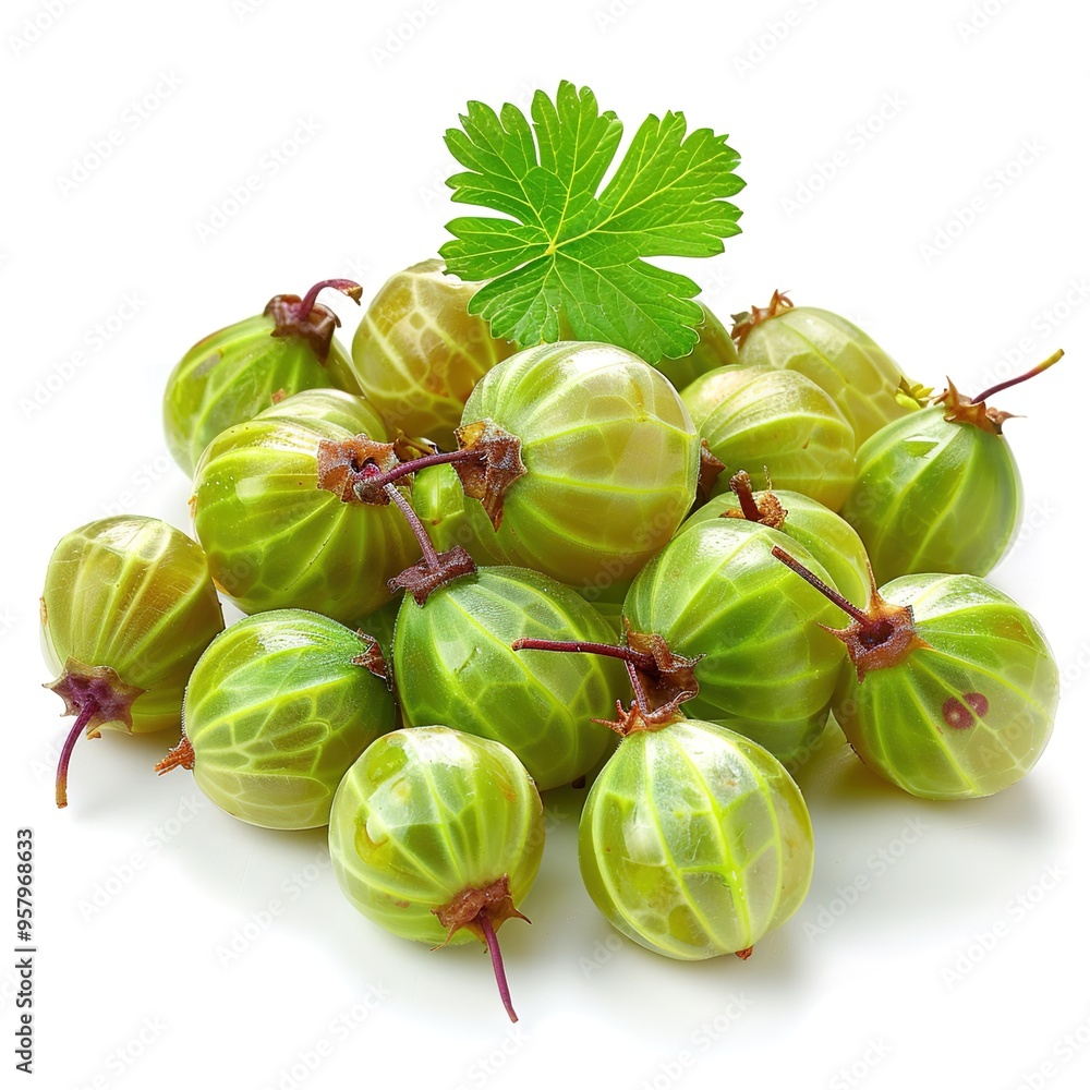 gooseberries isolated on white background gooseberries isolated on white background