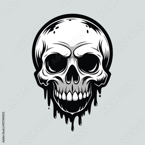 Skull icon set. Poisonous substances symbols