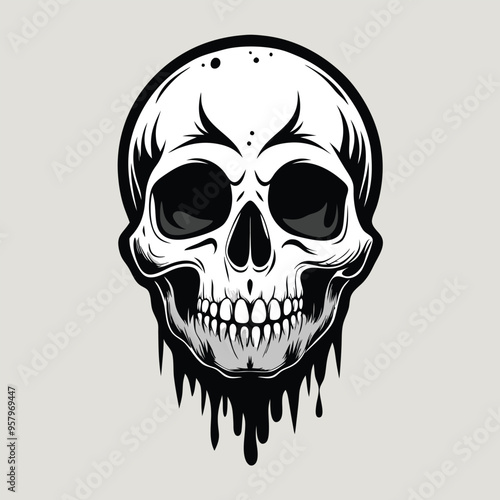 Skull icon set. Poisonous substances symbols