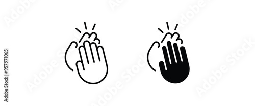 Hands clap. Applaud acclamation . cheering Applause . Clap hand . Clapping hands. Applauding Thank you sign mockup  standing ovation 