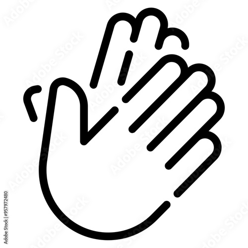 Clap hands icon