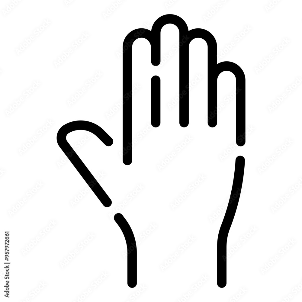 Obraz premium Raised hand icon