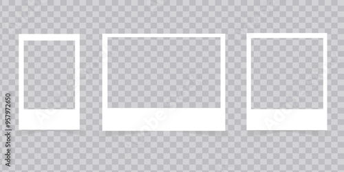 Polaroid Frames Realistic Photo Templates