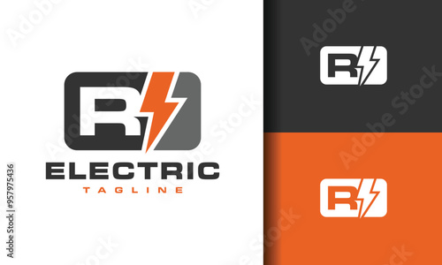 letter R electric logo