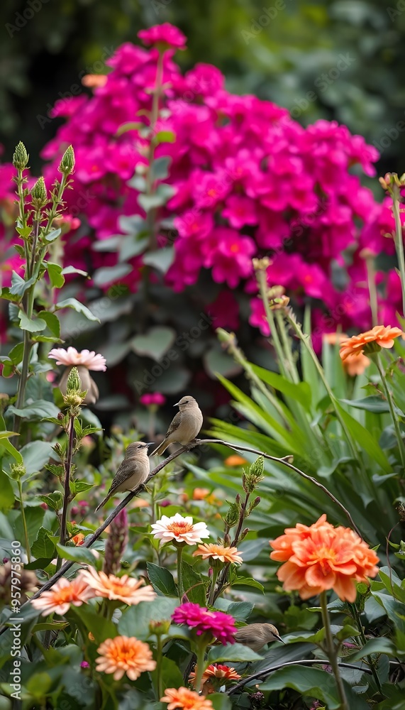 Fototapeta premium pink flowers in the garden
