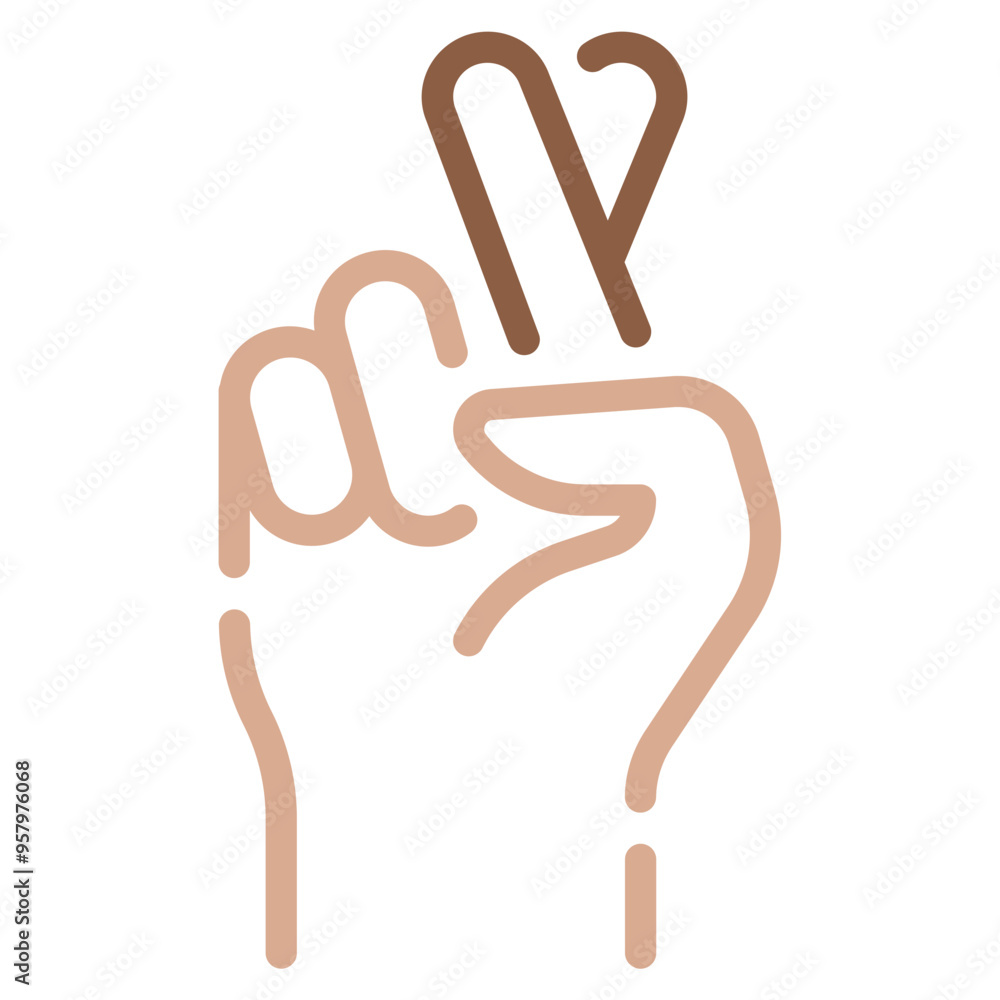 Fototapeta premium Crossed fingers icon