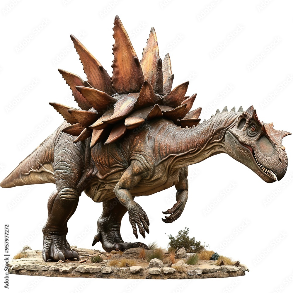 Fototapeta premium Collection of PNG. Stegosaurus isolated 