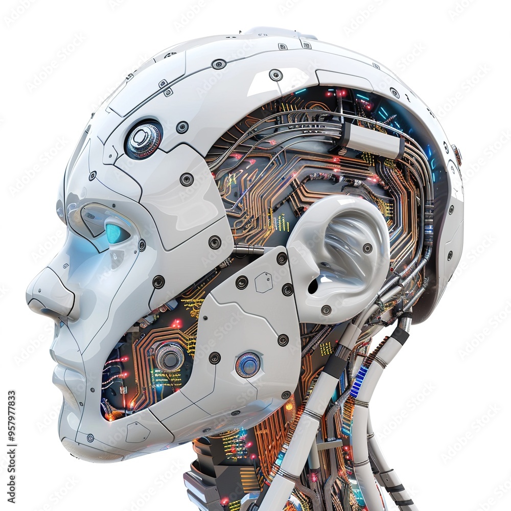 Fototapeta premium Big data and artificial intelligence concept.