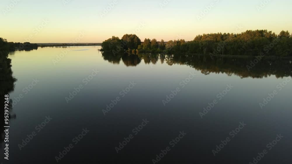 a calm and quiet evening on the lake a calm and quiet evening on the lake