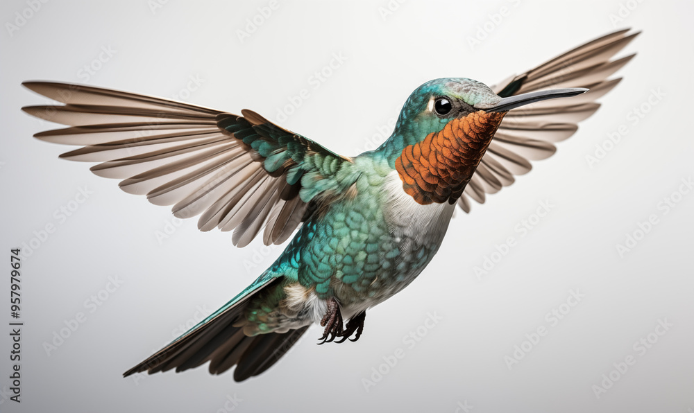 Obraz premium Hummingbird Studio Shot on a Clean Background