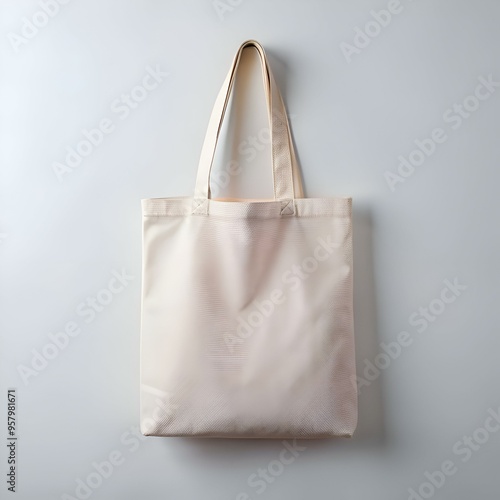 A simple. elegant. and minimalist beige tote bag mockup. perfect for showcasing your designs or branding.