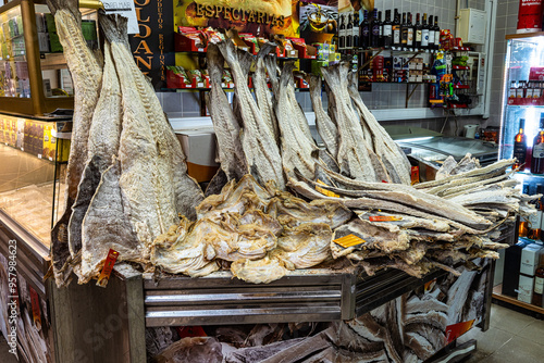 Mercado do Livramento in Setubal, Portugal. Fresh fish and food market photo