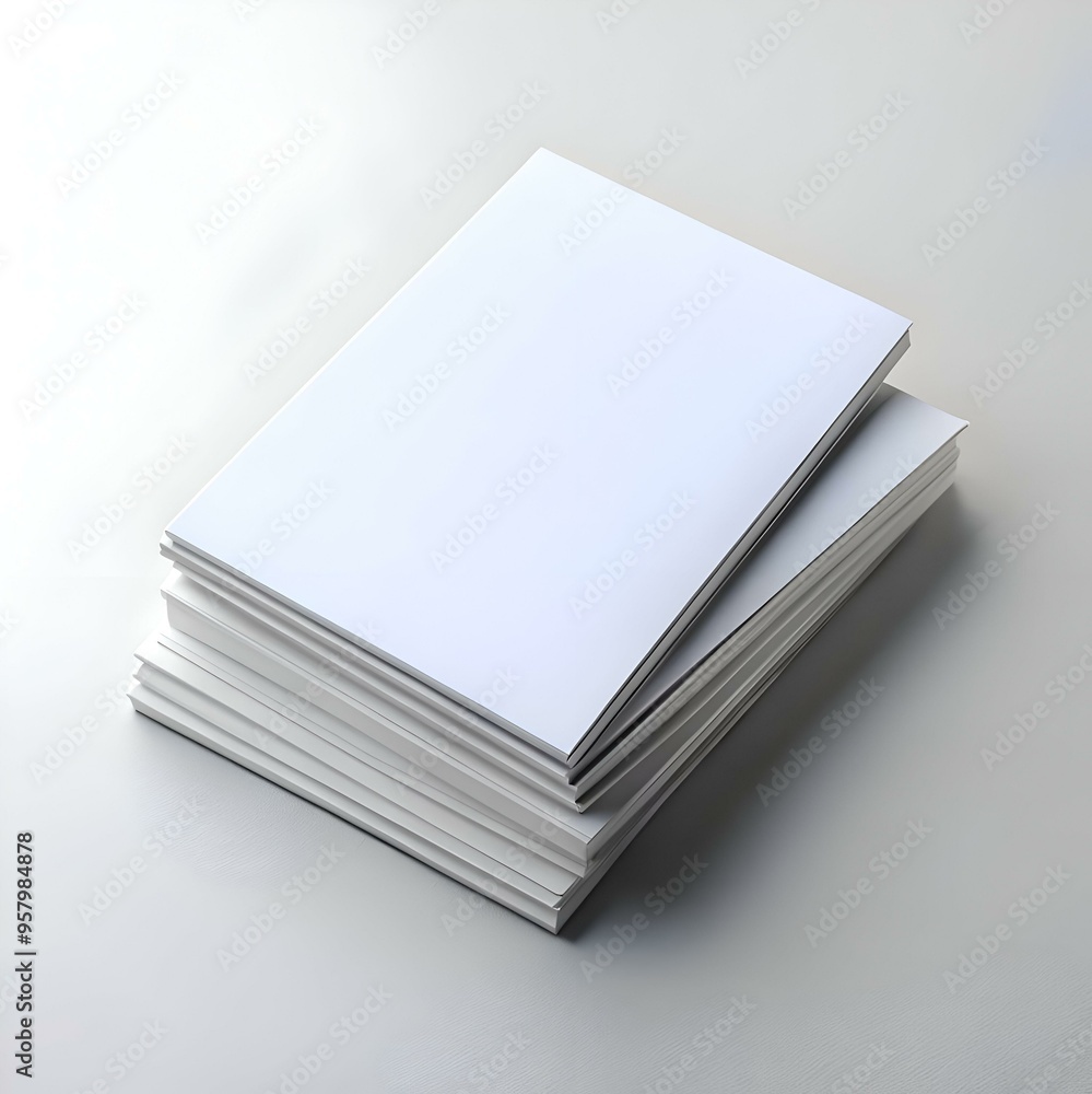 Clean and simple. this image features a stack of blank white paper. Clean and simple. this image features a stack of blank white paper.