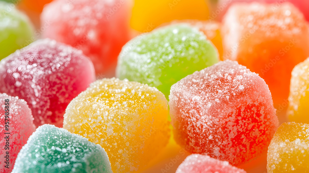 variety of sour candies in bright, neon colors, covered in a sugary coating variety of sour candies in bright, neon colors, covered in a sugary coating