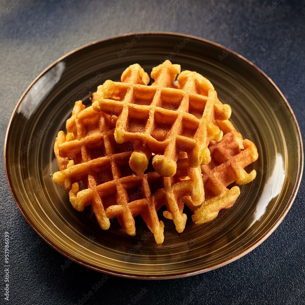 Crispy potato waffles fries Crispy potato waffles fries