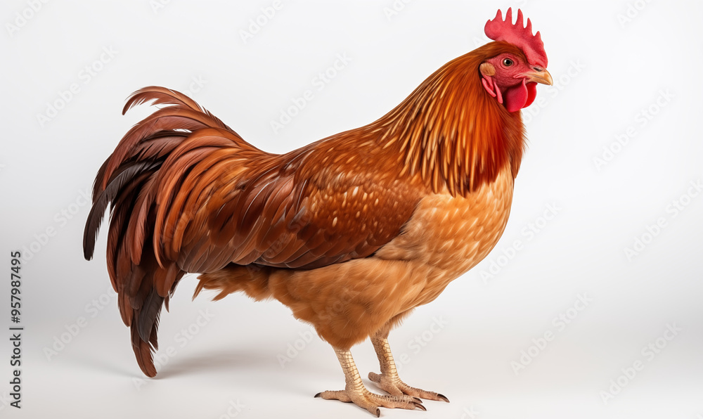 Fototapeta premium Hen Studio Shot on a Clean Background