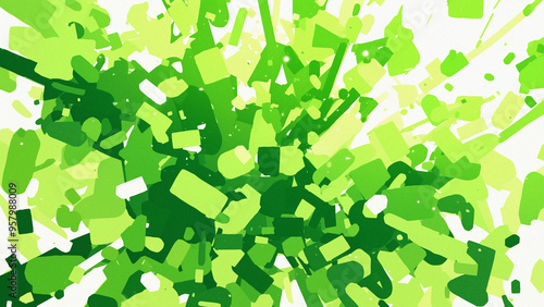 Vibrant Green Foliage Abstract Background