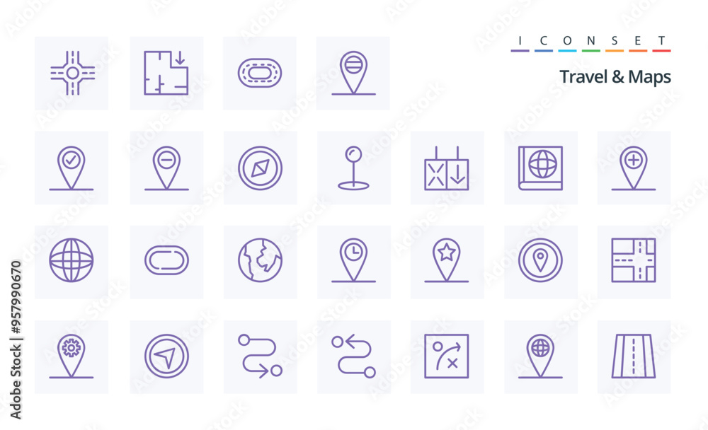 25 Maps & Travel Line icon pack, Vector icons illustration including pin, map, marker, location 25 Maps & Travel Line icon pack, Vector icons illustration including pin, map, marker, location