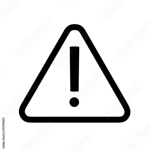 exclamation mark icon vector on white background. warning triangle icon