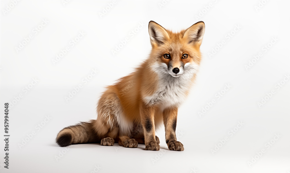 Obraz premium Fox Studio Shot on a Clean Background