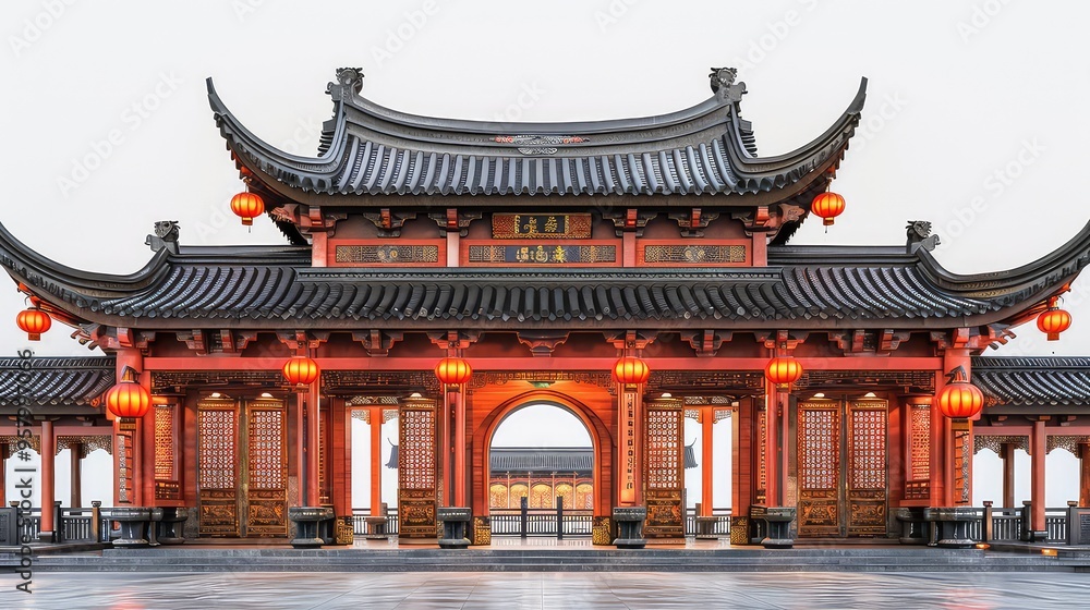 Illustration Of China Landmarks, Generative AI Illustration Of China Landmarks, Generative AI