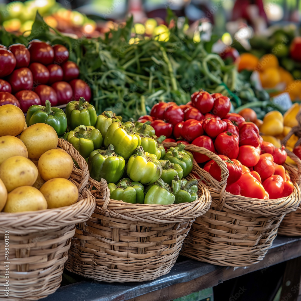 Celebrating Labor Day: A Vibrant Farmer’s Market Display of Fresh Produce Celebrating Labor Day: A Vibrant Farmer’s Market Display of Fresh Produce