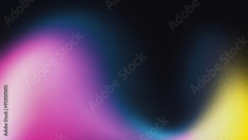 Abstract background with a gradient of pink, blue, and yellow.