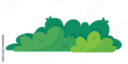 Green bush blossom. grass bush