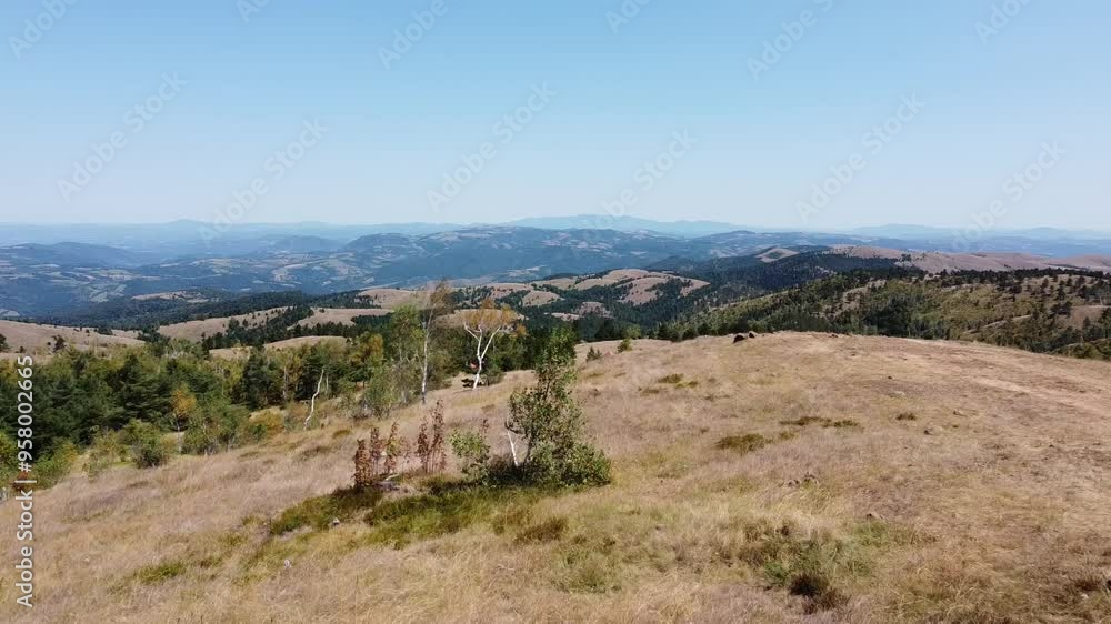 Very beautiful wooded mountain peaks Very beautiful wooded mountain peaks