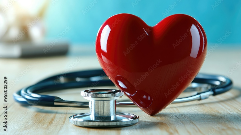 heart love shape with doctor physician's stethoscope on background heart love shape with doctor physician's stethoscope on background