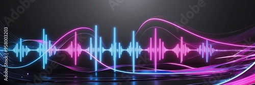 futuristic Abstract background, Neon Colored Motion Striped line texture for Business science and Technology