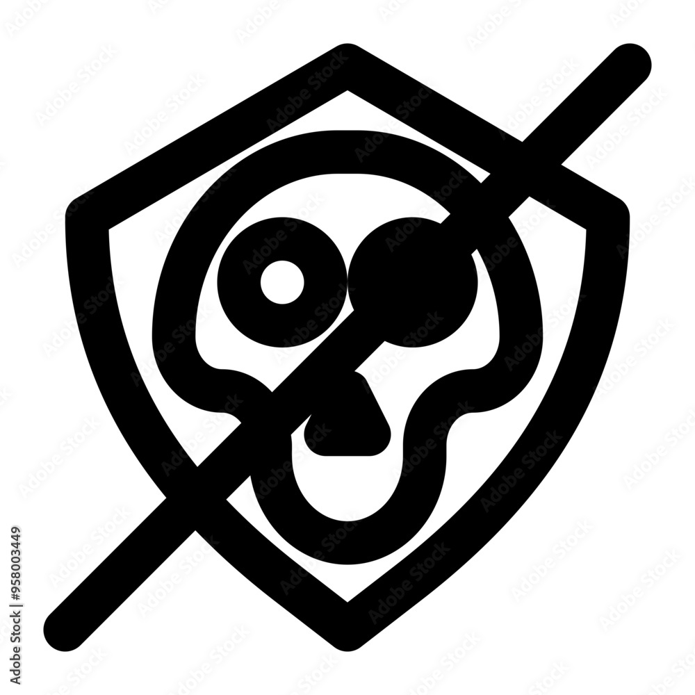 anti malware, antivirus, safeguards, security, cyber security outline icon