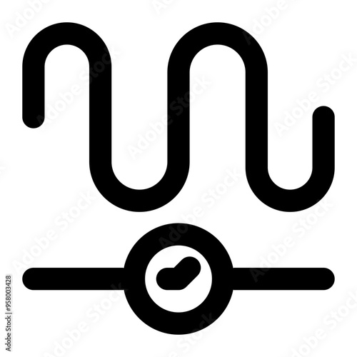 analog, amplitude, transmission, signal, cyber security outline icon