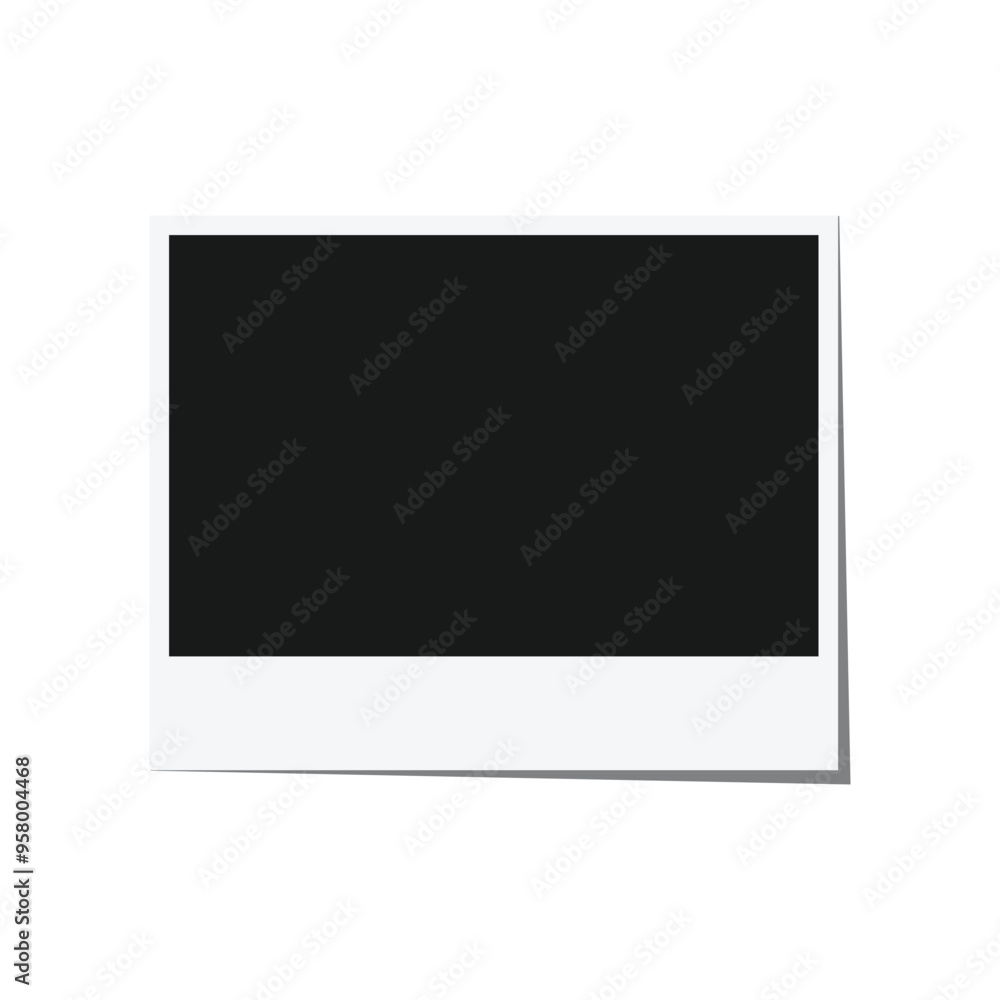 Polaroid photo frame isolated on white background. Template photo design. Vector illustration Polaroid photo frame isolated on white background. Template photo design. Vector illustration