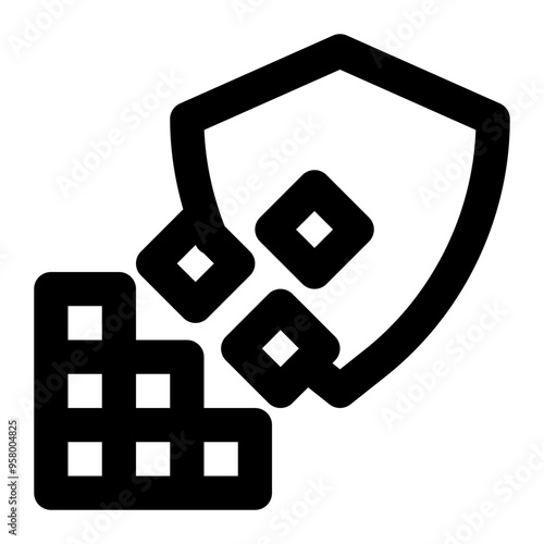 registry, system, component, data, cyber security outline icon