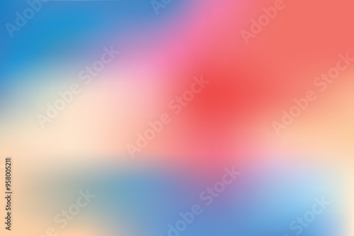 Color gradient background, Pastel gradient sky pattern. Blurred light fuzz colorful gradient background. Vector soft horizontal backdrop